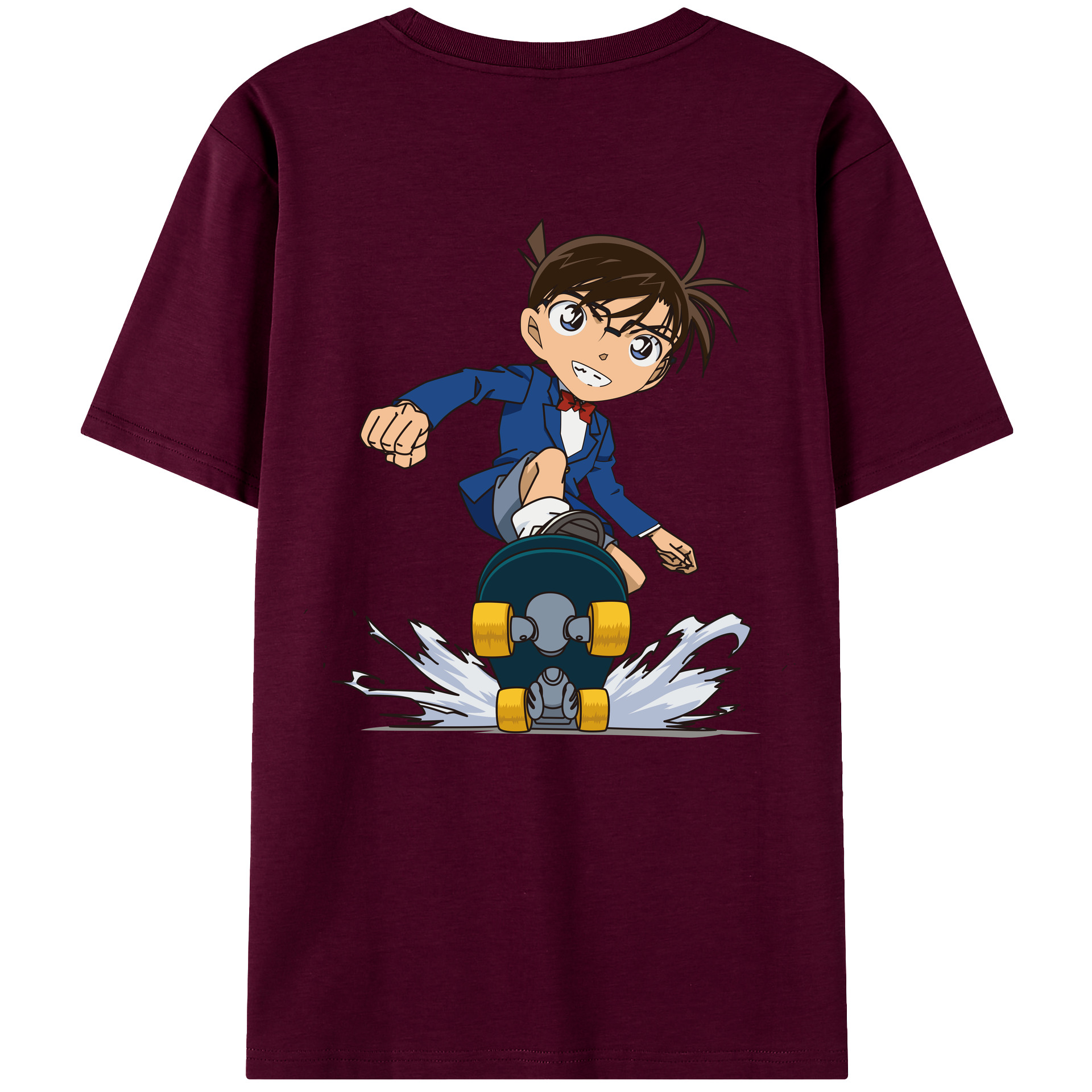 （画像用） 名探偵コナン 江戸川 コナン Detective Conan Conan Edogawa レディース半袖Tシャツ(バックプリント)